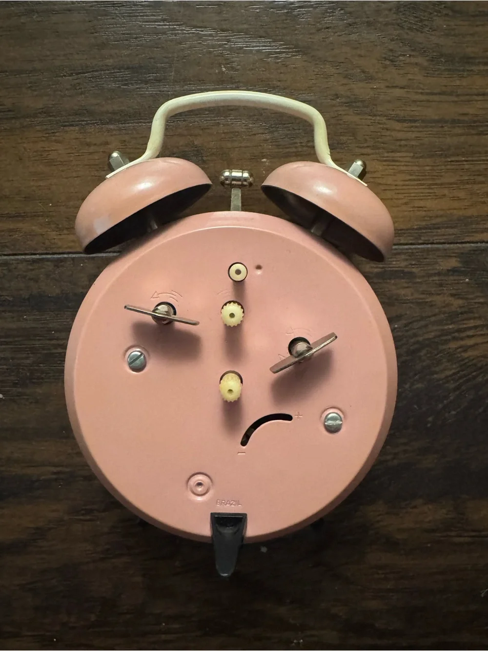 Ingraham Pink and Cream Vintage-Style Alarm Clock